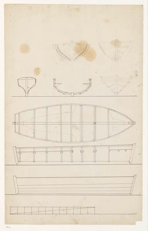 Bouwtekening van een vlet Wall Art by Jan Brandes - High-Resolution Digital Print