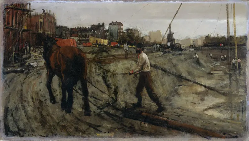 Bouwterrein in Amsterdam Wall Art by George Hendrik Breitner - High-Resolution Digital Print