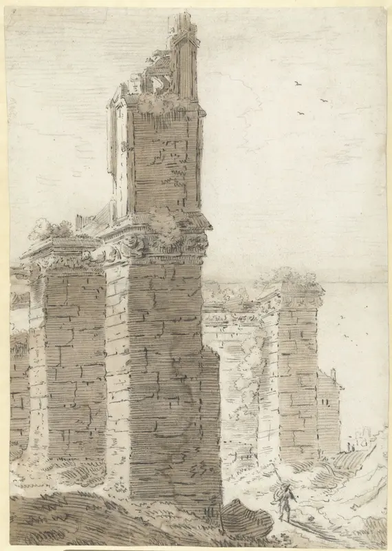 Bouwval van een gothische kerk Wall Art by Herman Saftleven - High-Resolution Digital Print