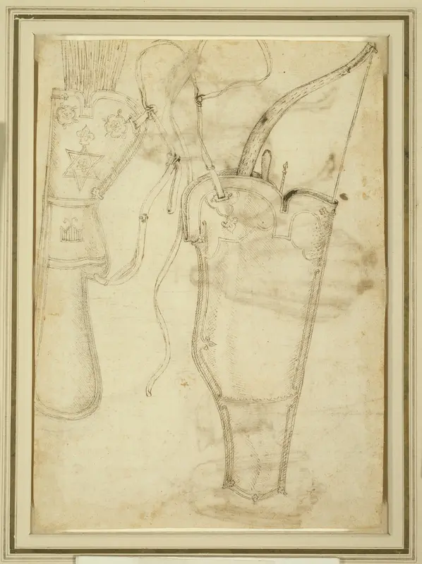 Bowcase and Quiver of Arrows Wall Art by Pisanello - High-Resolution Digital Print