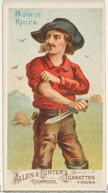 Bowie Knife, from the Arms of All Nations series (N3) for Allen & Ginter Cigarettes Brands Wall Art by Allen & Ginter - High-Resolution Digital Print