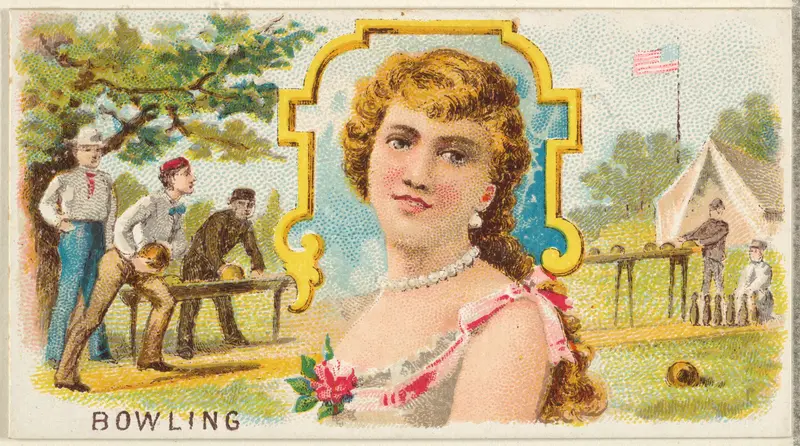 Bowling, from the Games and Sports series (N165) for Old Judge Cigarettes Wall Art by Goodwin & Company - High-Resolution Digital Print