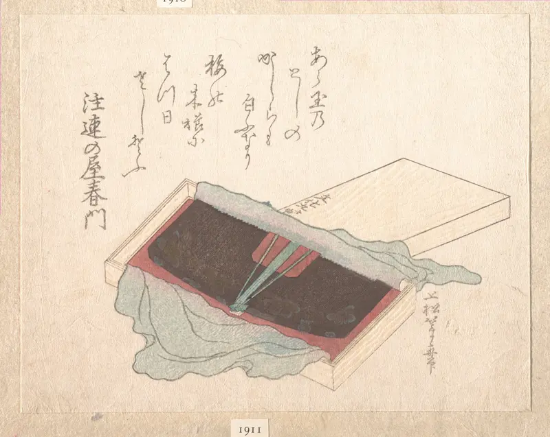 Box with a Lacquer Comb Wall Art by Uematsu Tōshū - High-Resolution Digital Print
