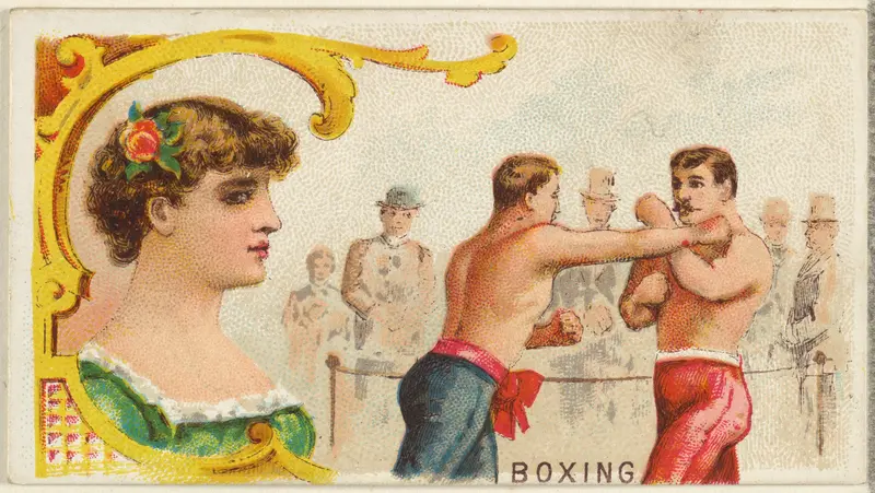 Boxing, from the Games and Sports series (N165) for Old Judge Cigarettes Wall Art by Goodwin & Company - High-Resolution Digital Print