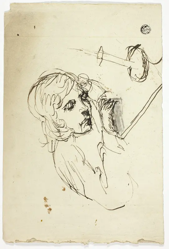 Boy Asleep by Candle Wall Art by Unknown - High-Resolution Digital Print