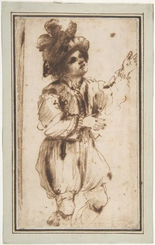 Boy Chasing a Butterfly Wall Art by Guercino (Giovanni Francesco Barbieri) - High-Resolution Digital Print