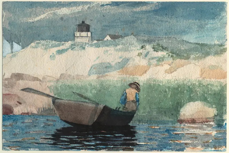 Boy in Boat, Gloucester Wall Art by Winslow Homer - High-Resolution Digital Print