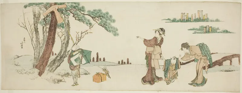 Boy releasing a kite