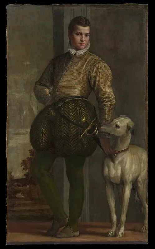 Boy with a Greyhound Wall Art by Paolo Veronese (Paolo Caliari) - High-Resolution Digital Print