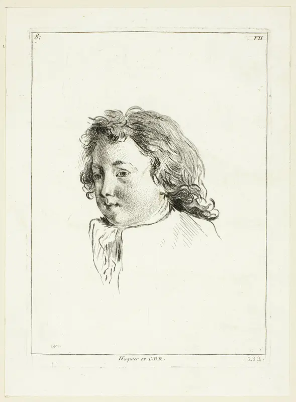 Boy's Head (turned to right) Wall Art by Anne Claude Philippe Caylus - High-Resolution Digital Print