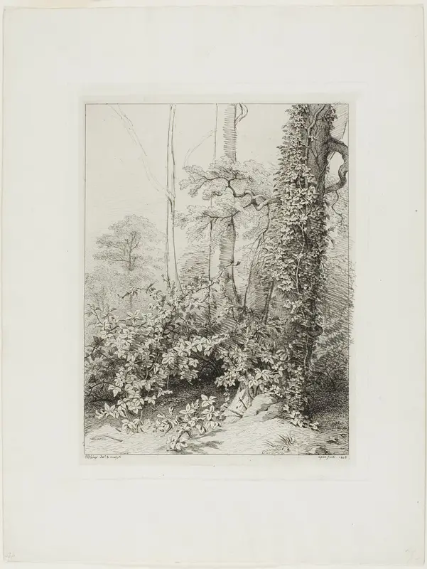 Bramble and Ivy Wall Art by Eugène Blery - High-Resolution Digital Print