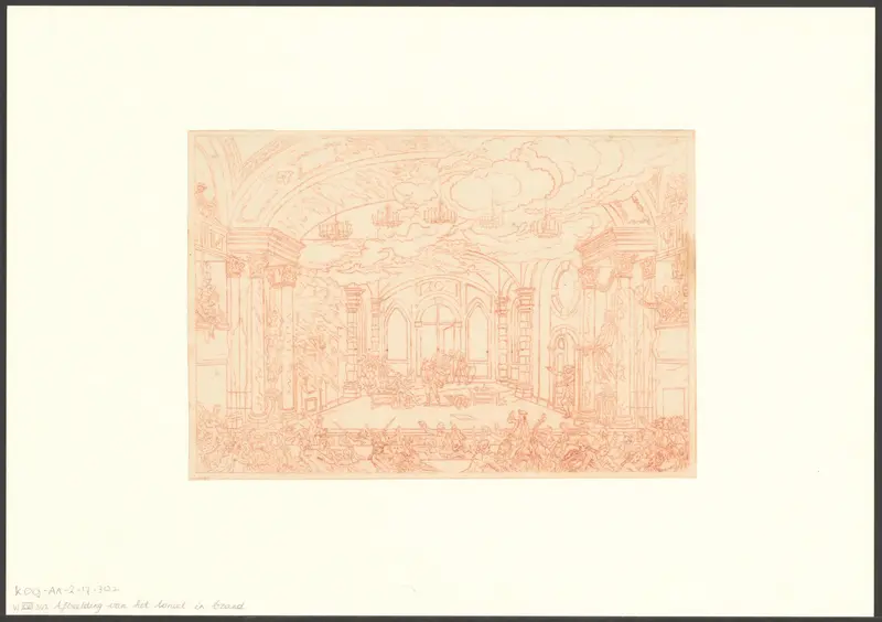 Brand in de Schouwburg van Van Campen Wall Art by Simon Fokke - High-Resolution Digital Print