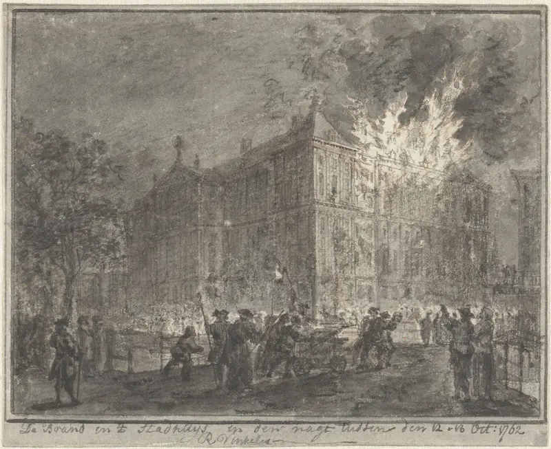 Brand in het stadhuis van Amsterdam, 1762 Wall Art by Unknown - High-Resolution Digital Print