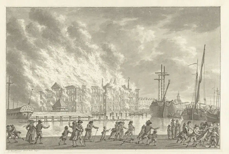 Brand in 's Lands Zeemagazijn te Amsterdam, 1791 Wall Art by Unknown - High-Resolution Digital Print
