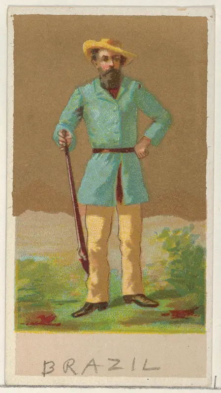 Brazil, from the Natives in Costume series (N16), Teofani Issue, for Allen & Ginter Cigarettes Brands Wall Art by Allen & Ginter - High-Resolution Digital Print