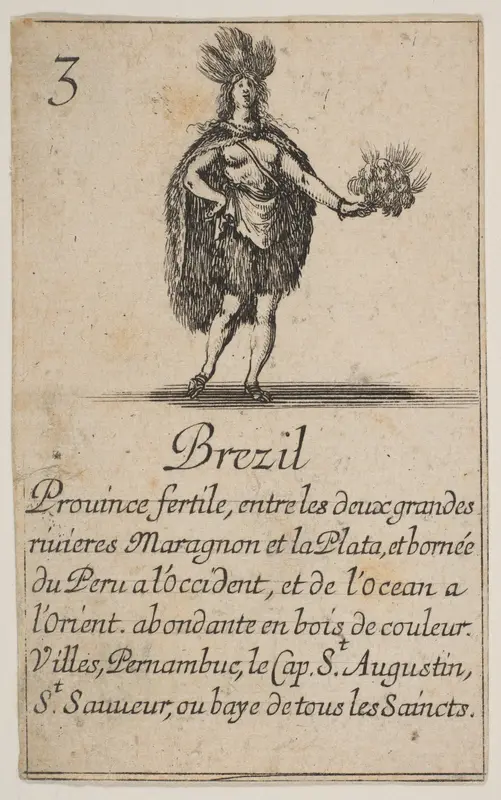 Brazil, from the playing cards "Jeu de la Géographie" Wall Art by Stefano della Bella - High-Resolution Digital Print
