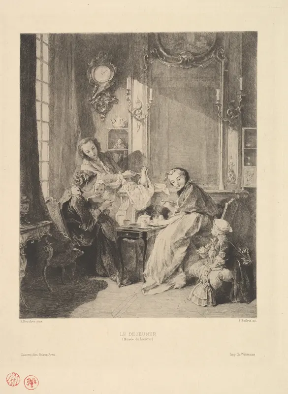 Breakfast, from "Gazette des Beaux-Arts" Wall Art by Emile Boilvin - High-Resolution Digital Print