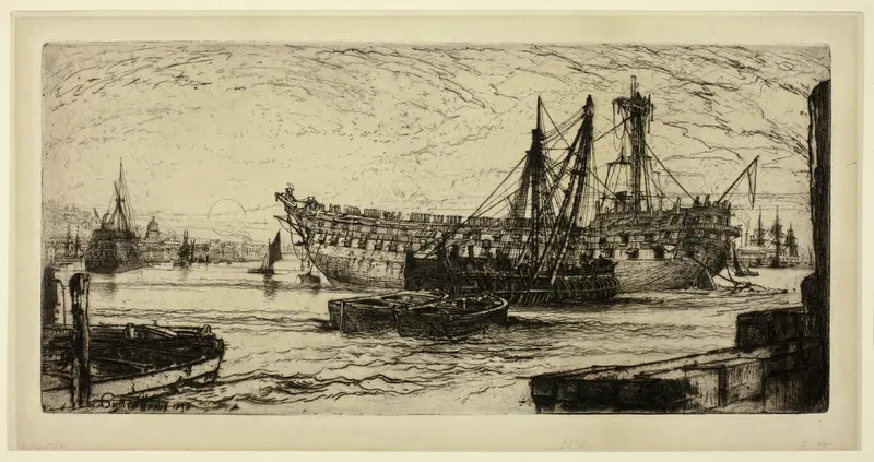 Breaking Up of The Agamenon Wall Art by Francis Seymour Haden - High-Resolution Digital Print