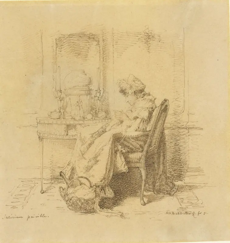 Breiende oude dame Wall Art by Unknown - High-Resolution Digital Print