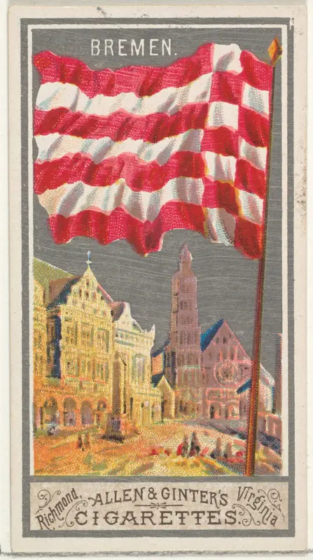 Bremen, from the City Flags series (N6) for Allen & Ginter Cigarettes Brands Wall Art by Allen & Ginter - High-Resolution Digital Print