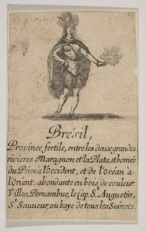 Brésil, from the playing cards "Jeu de la Géographie" Wall Art by Stefano della Bella - High-Resolution Digital Print