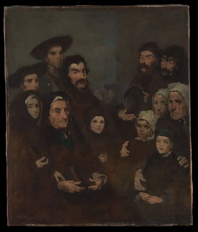 Breton Fishermen and Their Families Wall Art by Théodule-Augustin Ribot - High-Resolution Digital Print
