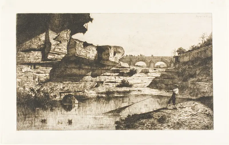 Bridge at Hautville Wall Art by Adolphe Appian - High-Resolution Digital Print