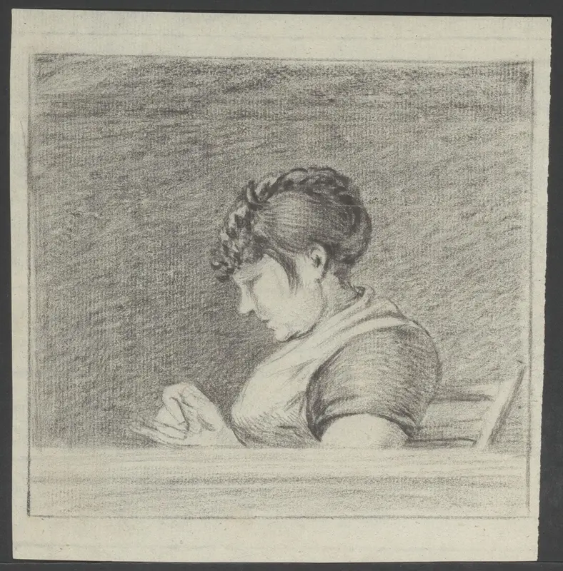 Brieflezende vrouw Wall Art by Jean Bernard - High-Resolution Digital Print