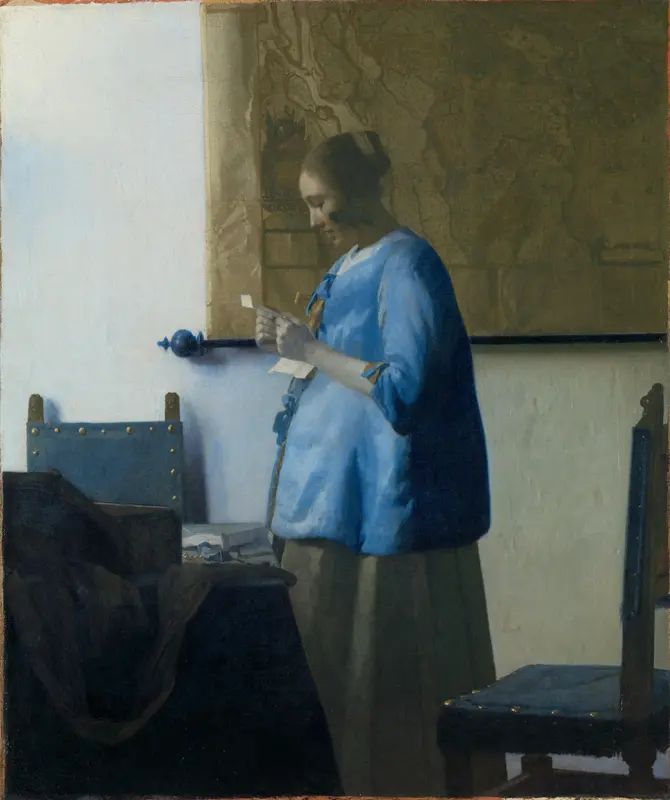 Brieflezende vrouw Wall Art by Johannes Vermeer - High-Resolution Digital Print