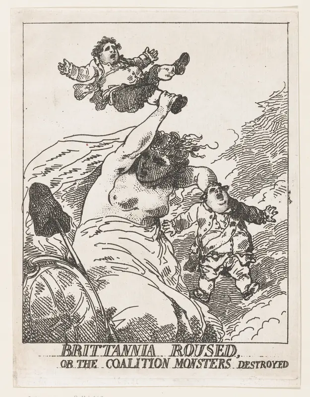 Britannia Roused, or the Coalition Monsters Destroyed Wall Art by Thomas Rowlandson - High-Resolution Digital Print