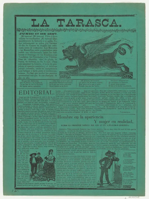 Broadsheet relating to 'la Tarasca' (the carnival monster) Wall Art by Anonymous - High-Resolution Digital Print
