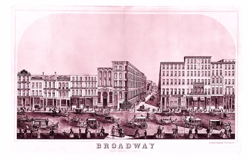 Broadway, New York from Warren to Reade Street Wall Art by Dumcke and Keil - High-Resolution Digital Print