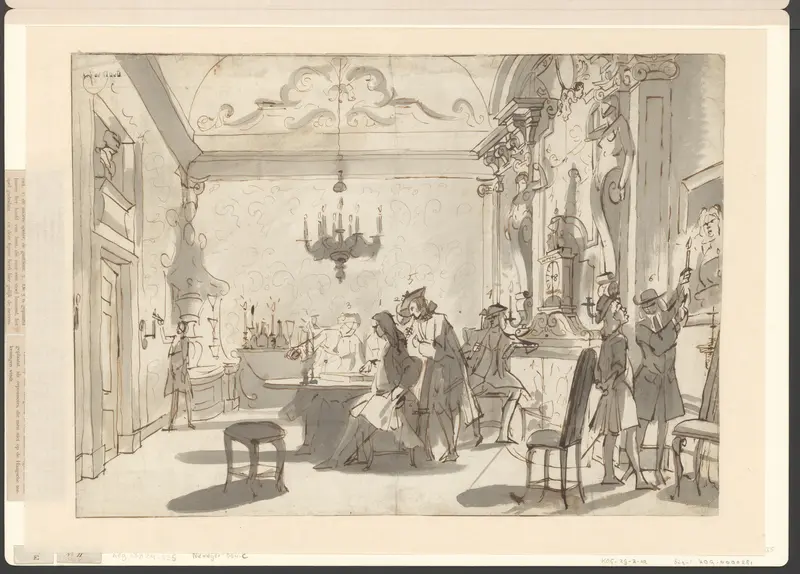 Broers raken in gesprek Wall Art by Cornelis Troost - High-Resolution Digital Print