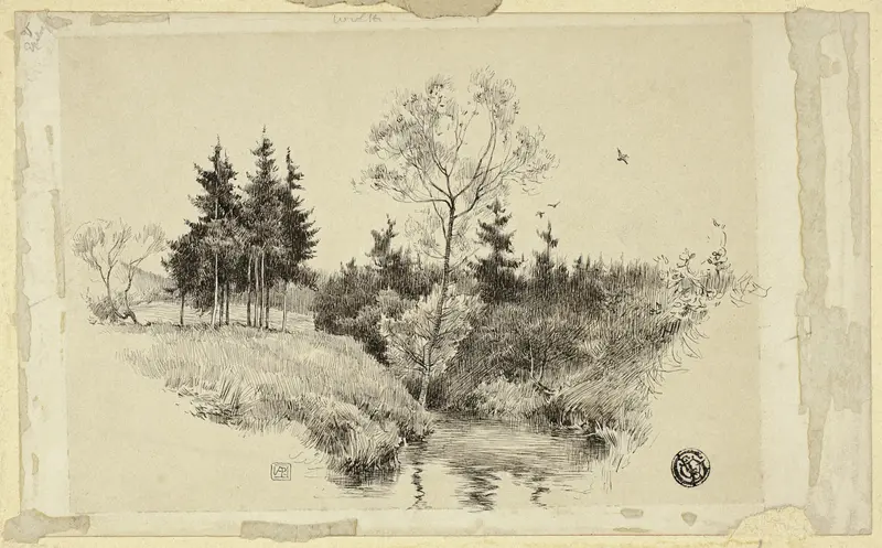 Brook in Forest Wall Art by Unknown artist - High-Resolution Digital Print