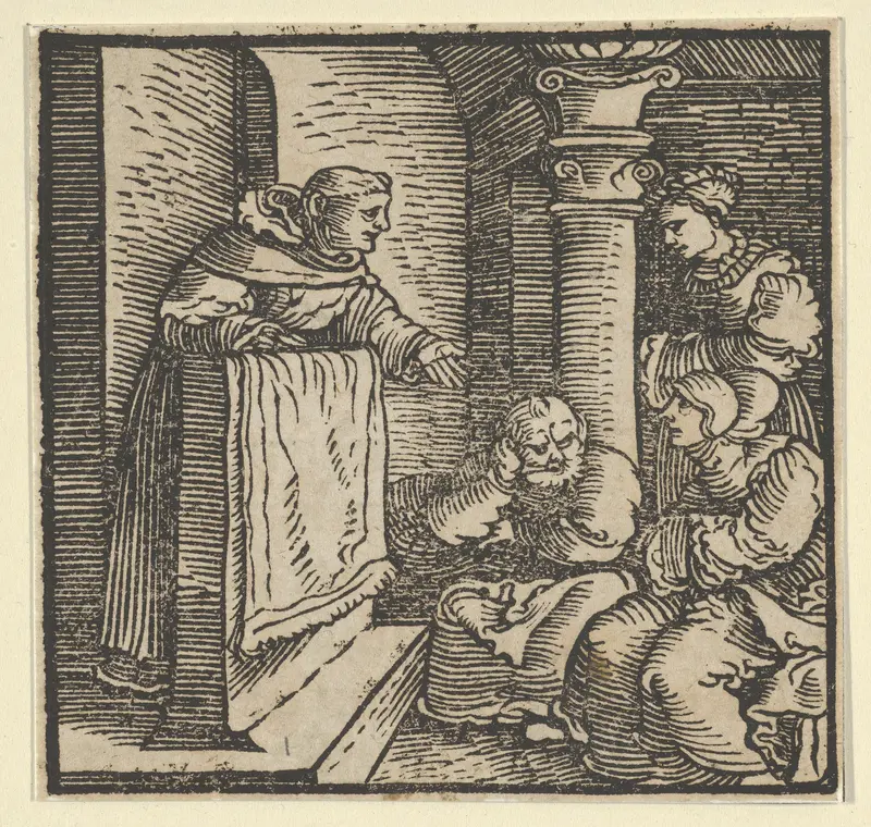 Brother Cipolla in the Parish of Certaldo, from The Decameron Wall Art by Hans Schäufelein - High-Resolution Digital Print