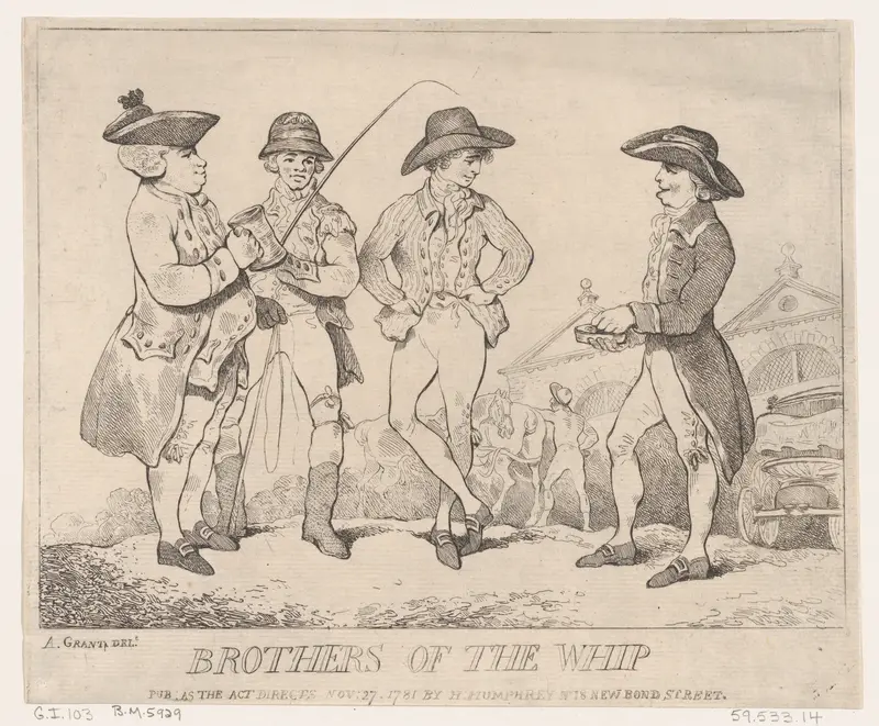 Brothers of the Whip Wall Art by Thomas Rowlandson - High-Resolution Digital Print