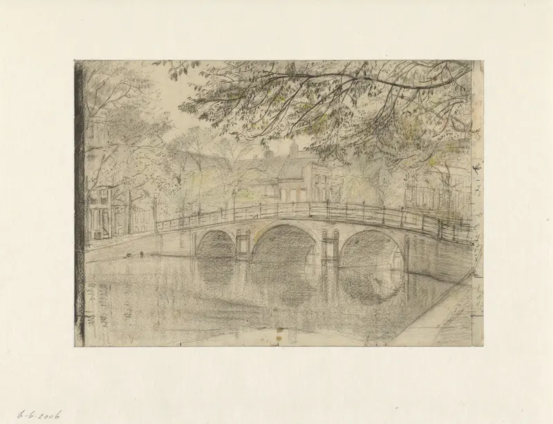 Brug over de Keizersgracht bij de Reguliersgracht, Amsterdam Wall Art by Cornelis Gerardus 't Hooft (1791-1871) - High-Resolution Digital Print