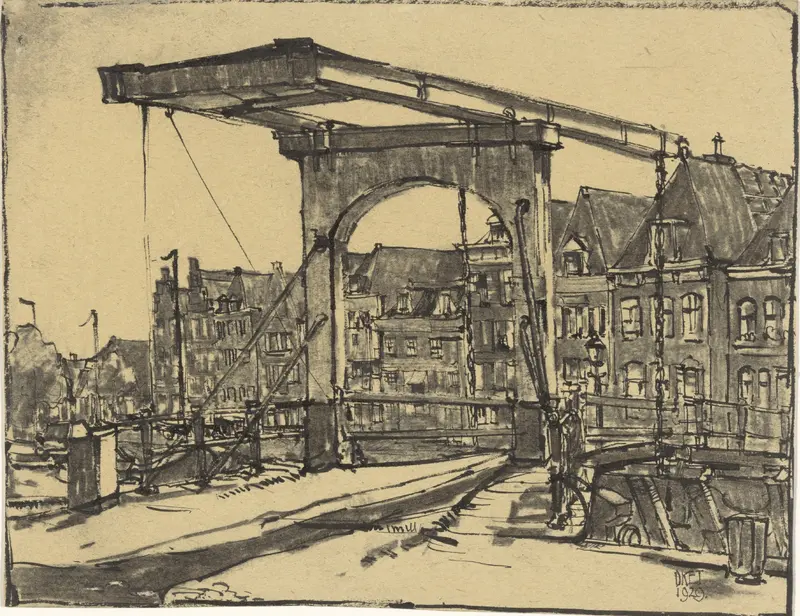 Brug over de Veermanskade in Hoorn Wall Art by Unknown - High-Resolution Digital Print