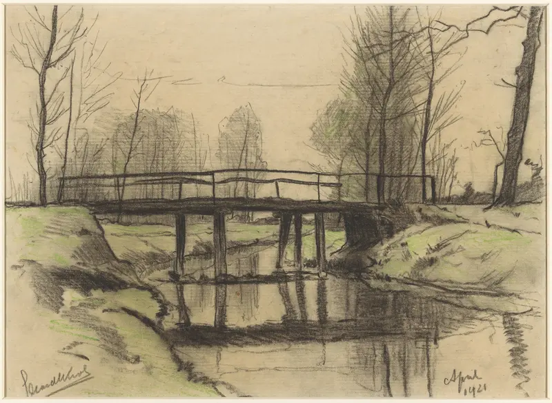Brug over een sloot Wall Art by Unknown - High-Resolution Digital Print