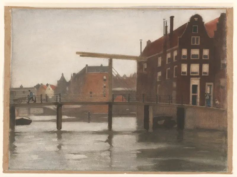 Brug tussen de eilanden Rapenburg en Uilenburg te Amsterdam Wall Art by Willem Witsen - High-Resolution Digital Print