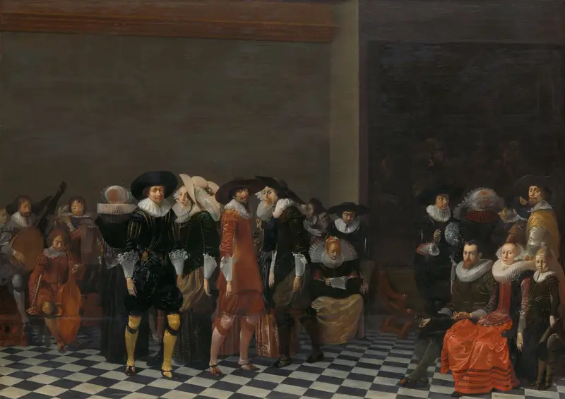 Bruiloftsfeest, vanouds bekend als 'De bruiloft van Adriaen Ploos van Amstel en Agnes van Bijler', 1616 Wall Art by Unknown - High-Resolution Digital Print