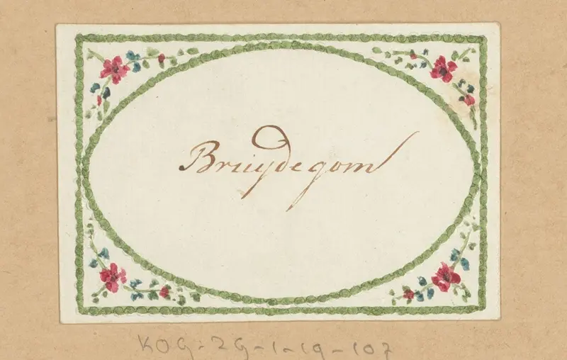 Bruiloftskaart voor 'Bruijdegom' Wall Art by anonymous - High-Resolution Digital Print