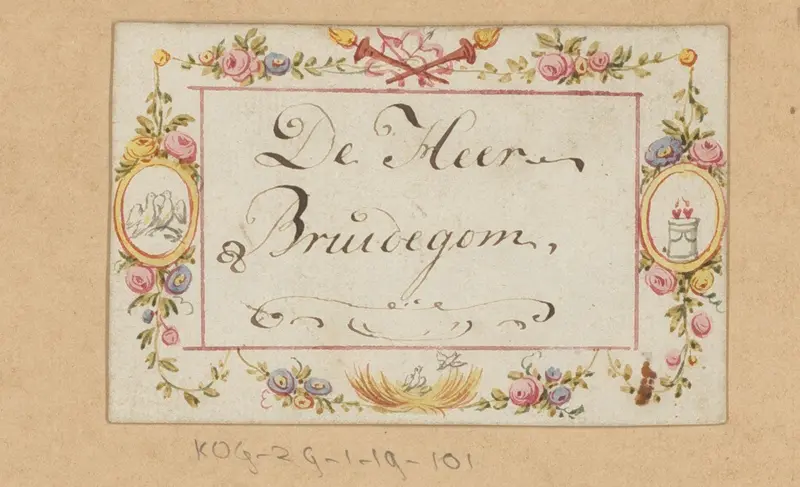 Bruiloftskaart voor 'De heer Bruidegom' Wall Art by anonymous - High-Resolution Digital Print