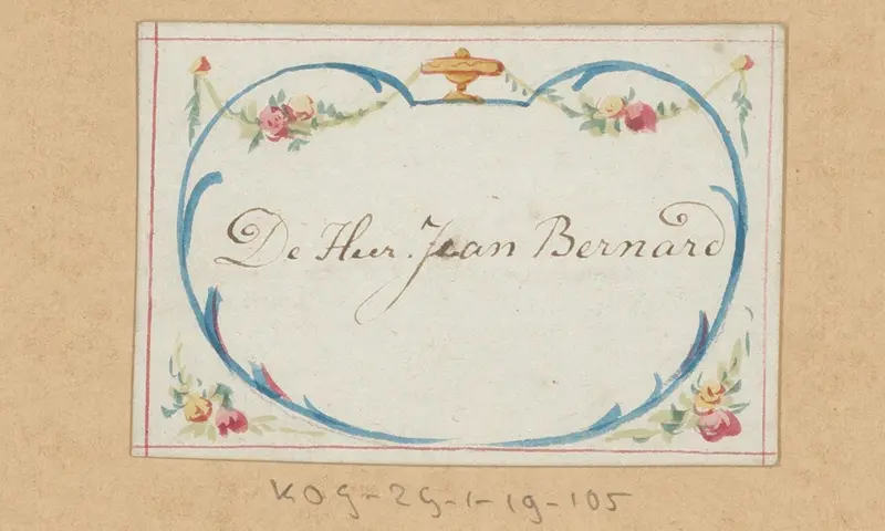 Bruiloftskaart voor 'De Heer Jean Bernard' Wall Art by anonymous - High-Resolution Digital Print