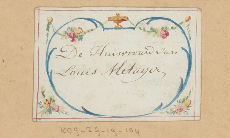 Bruiloftskaart voor 'De Huisvrouw van Louis Metayer' Wall Art by anonymous - High-Resolution Digital Print