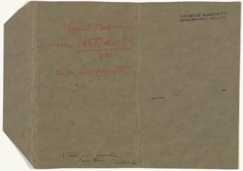 Bruine envelop voor vignetten: Venus Vignet voor boek 'L'art Hollandais contemporain' van Paul Fierens Wall Art by Leo Gestel - High-Resolution Digital Print