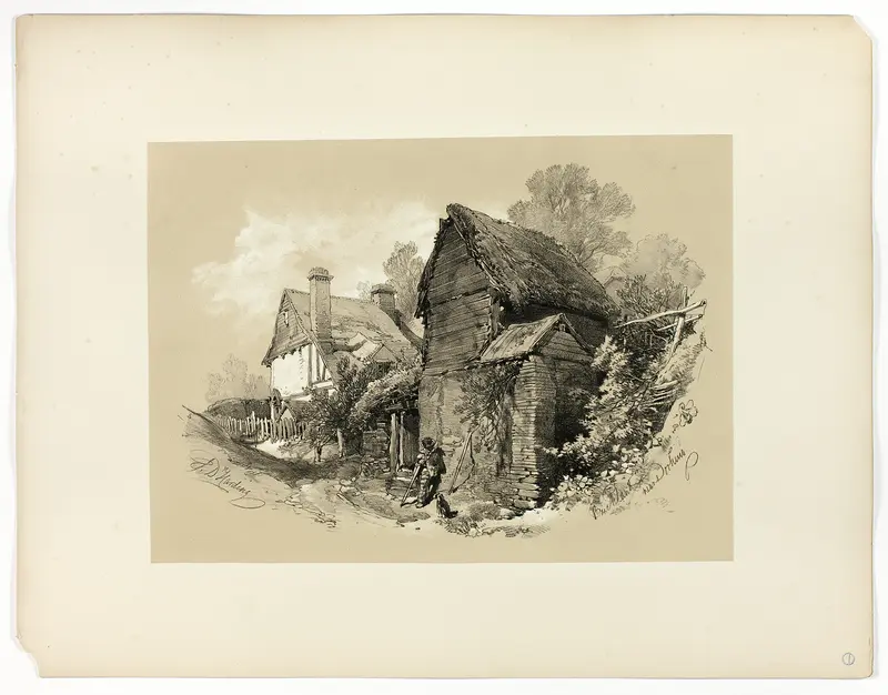 Buckland, Near Dorking, from Picturesque Selections Wall Art by James Duffield Harding - High-Resolution Digital Print