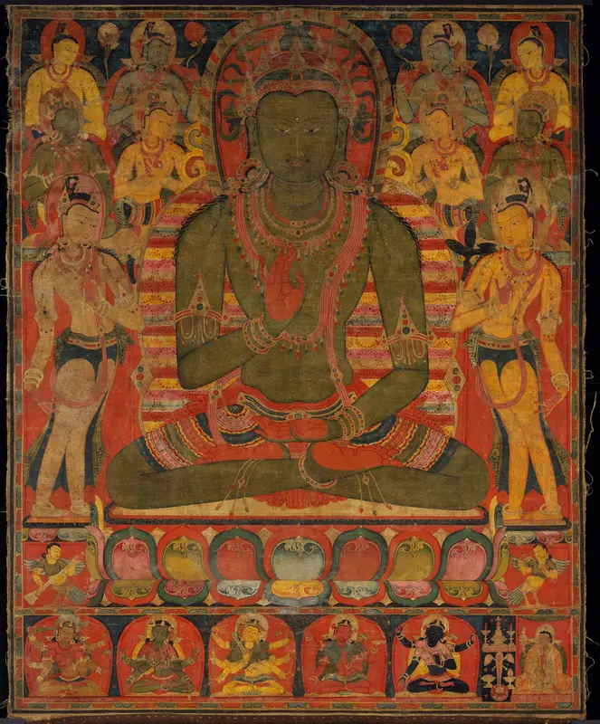 Buddha Amoghasiddhi with Eight Bodhisattvas Wall Art by Unknown - High-Resolution Digital Print