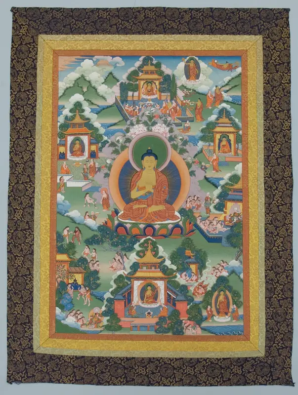 Buddha Seated on a Lotus Pedestal Wall Art by Unknown - High-Resolution Digital Print