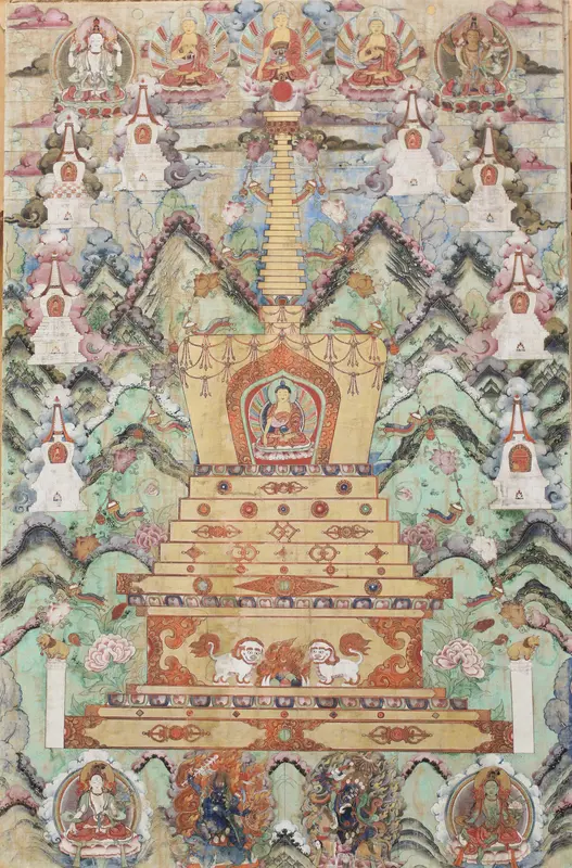 Buddha Within a Stupa Wall Art by Unknown - High-Resolution Digital Print